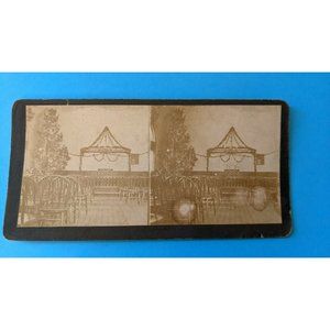 Vintage Wedding Stereoview Stereoscope Black & White Photo Antique